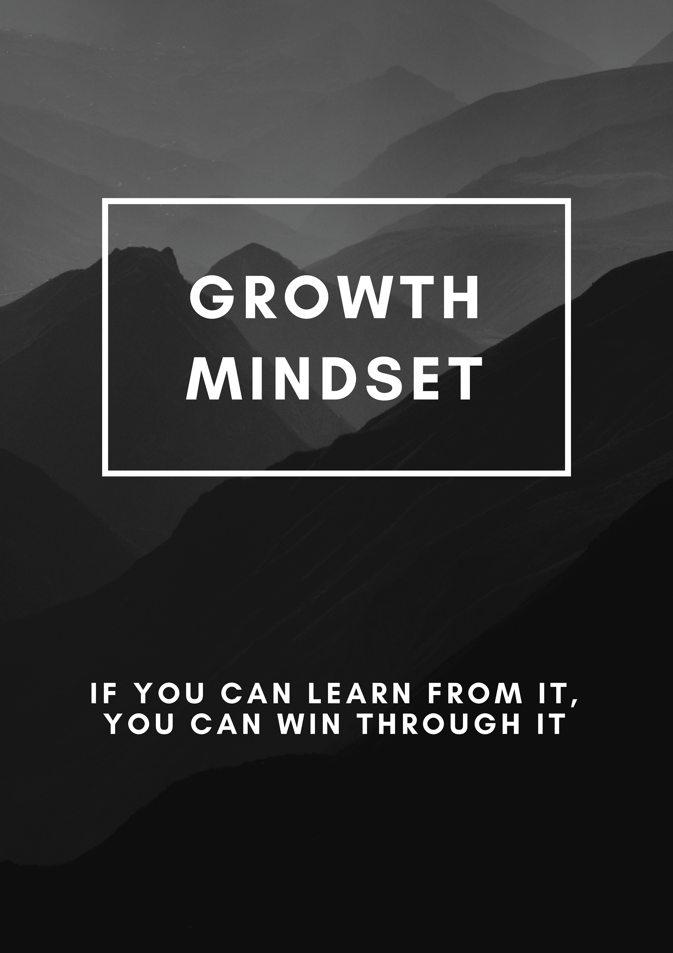 Growth Mindset metal poster artwork